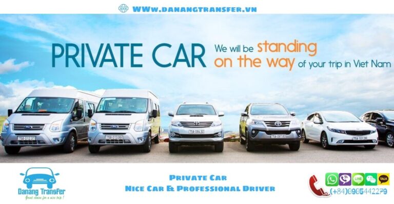 Taxi Hue to Da Nang – Private Car with Driver Only $50