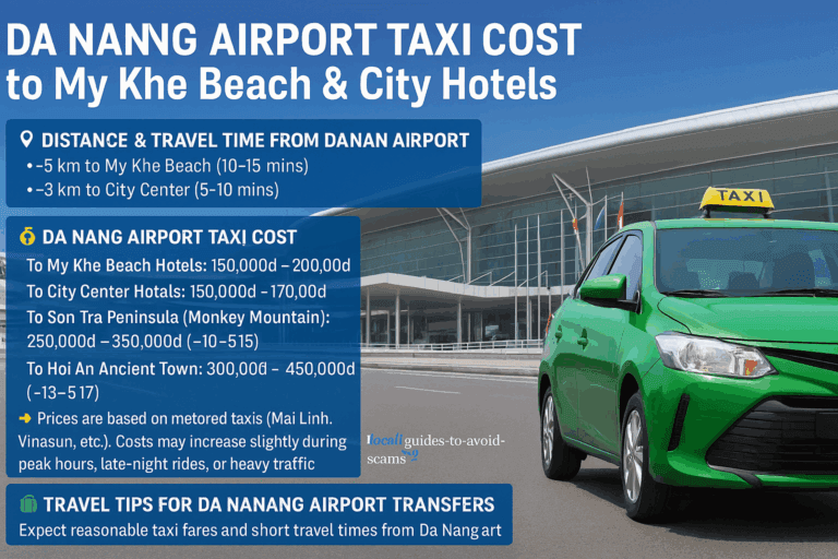 Da Nang Airport Taxi Cost to My Khe Beach & City Hotels