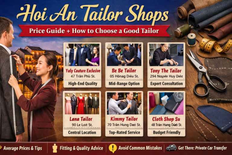Hoi An Tailor Shops – Price Guide + How to Choose a Good Tailor (2026 Detailed Guide)
