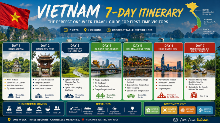 Vietnam 7-Day Itinerary | Best One-Week Travel Plan for First-Time Visitors